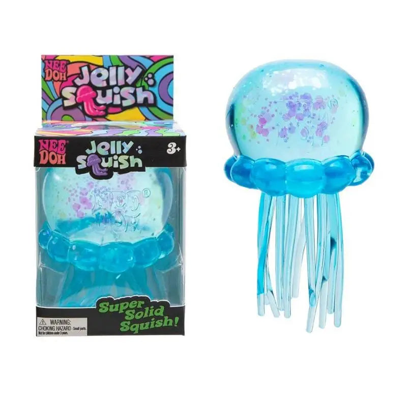 New Trending NeeDoh Jellyfish & Cube Squish Toy, Soft Jelly Squeeze Stress Relief Fidget Toy, Sensory NeeDoh for Kids & Adults