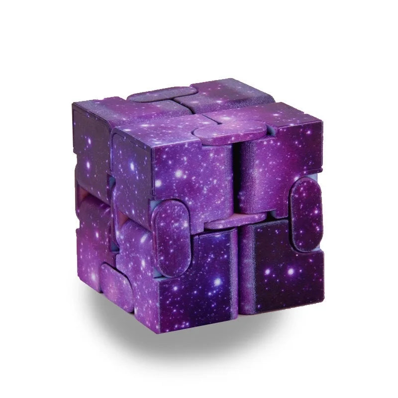 Colorful Infinite Versatile Christmas Fidget Cube Colorful Starry Sky Cube and Fidget Handle Toy Set