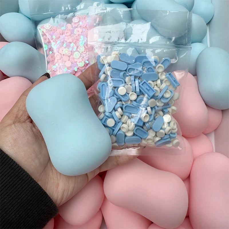 Soap Ball Squishy Soap Stress Ball Fidget Toy Crunchy Squeeze Ball Round Blocks Filled ASMR Anti Stress Decompression Toys Gifts