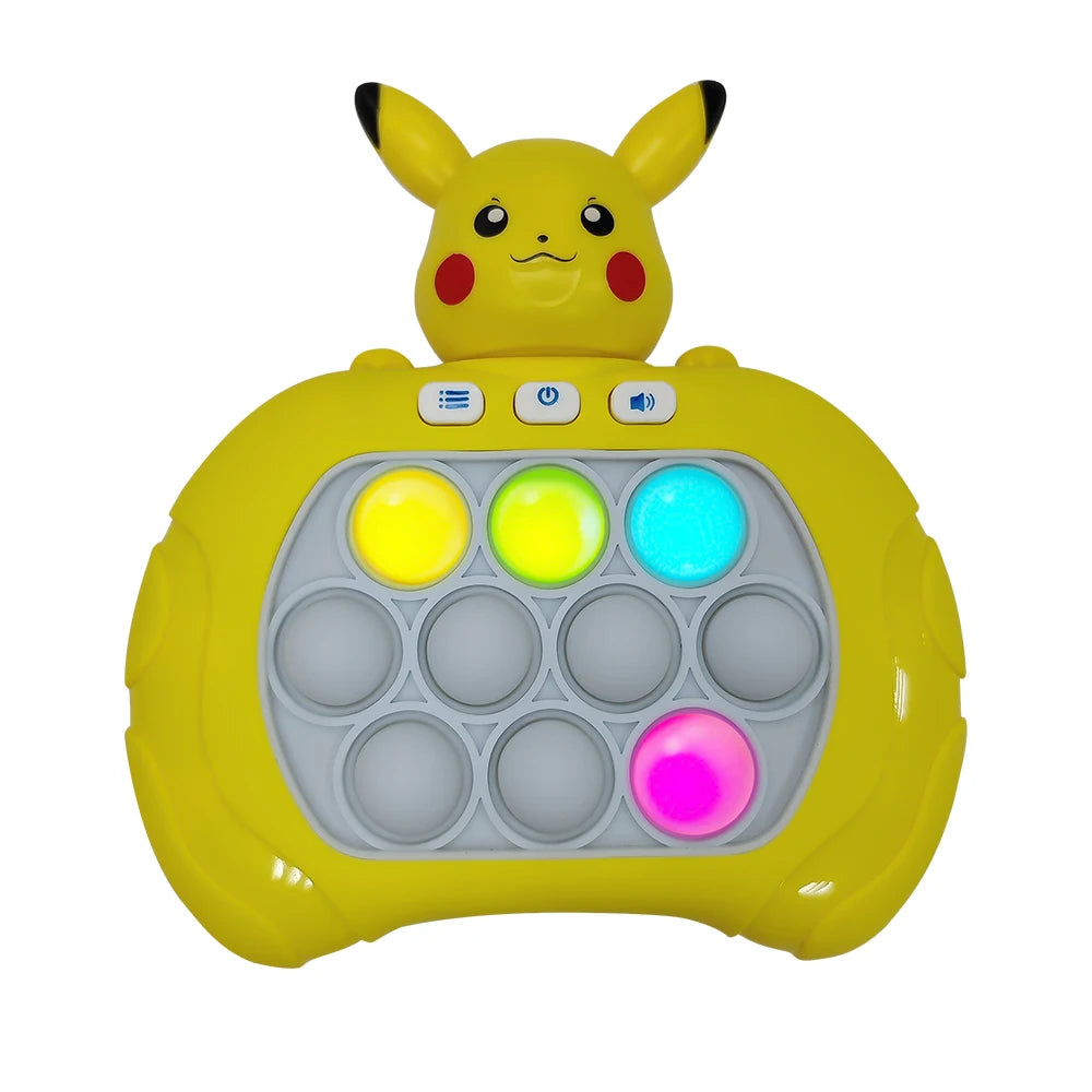 2026 New Pikachu Quick Push Game Pop Up Fidget Bubble Electronic Pop it Pro Game Light AntiStress Toys For Adult Kids Gift 2024