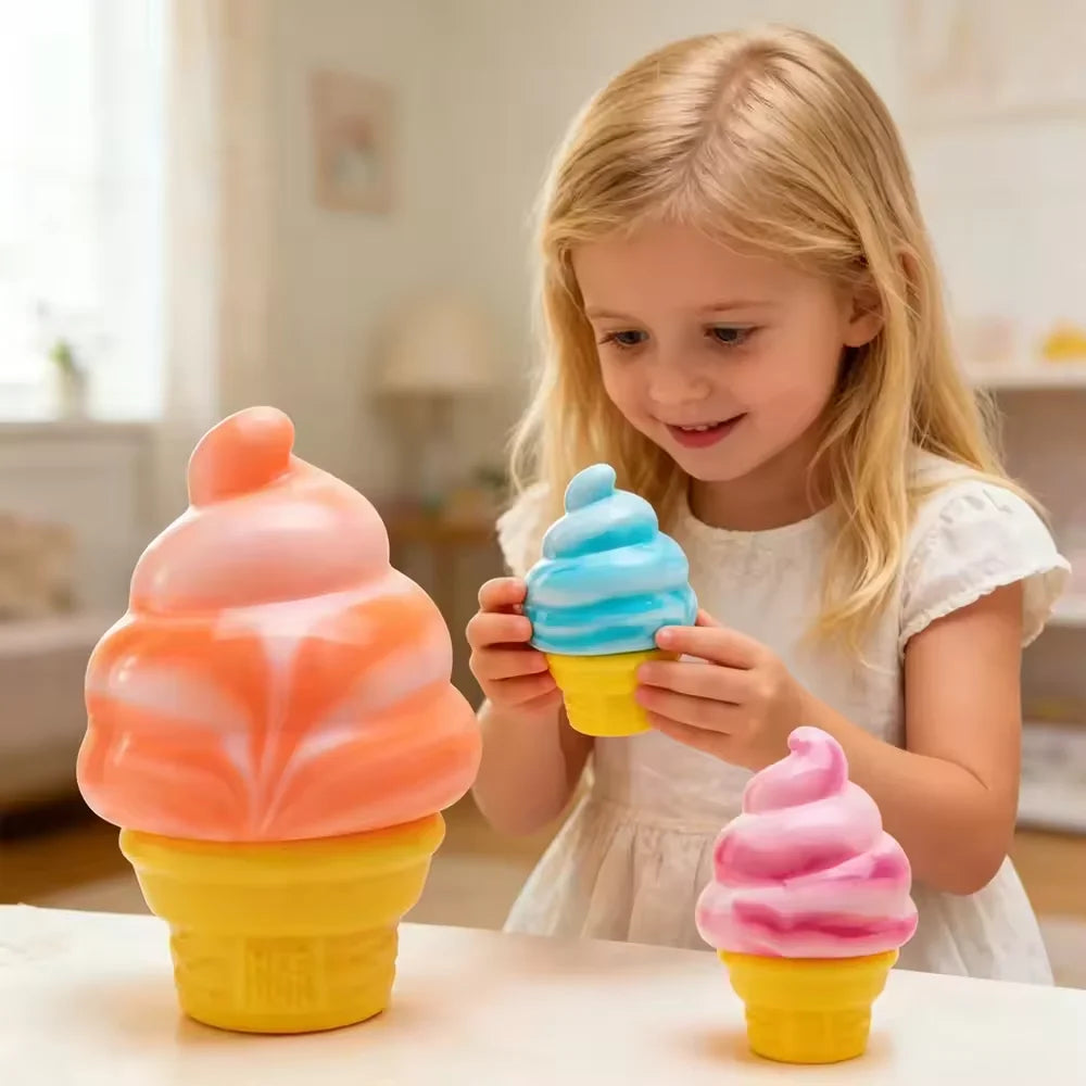 NEE-DOH Ice Cream Shaped Decompression Needoh Nice Cream Cone Surprise Stress Relief Squeeze Party Gifts Ornaments 2026 New