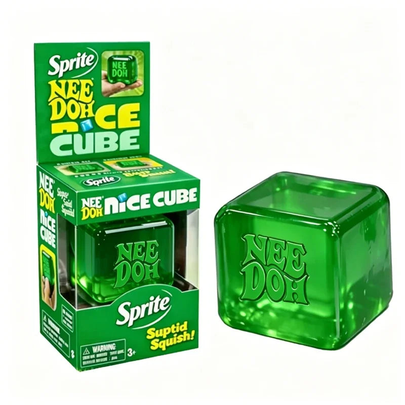 Needoh Nice Cube Sensory Stress Reliever Fidget Tool for Anxiety & Focus Sensory Cube Squeeze Squishy Toy for Adults & Kids Gift