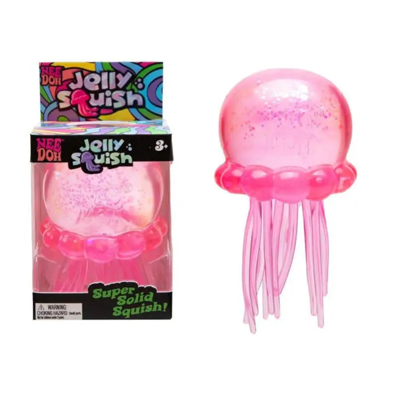 New Trending NeeDoh Jellyfish & Cube Squish Toy, Soft Jelly Squeeze Stress Relief Fidget Toy, Sensory NeeDoh for Kids & Adults
