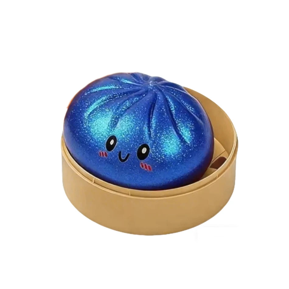11 Styles Realistic Giant Dumpling Squeeze Toy With Bamboo Steamer Soft Dough Ball Decompression Fidget Toy Funny Creative Gift