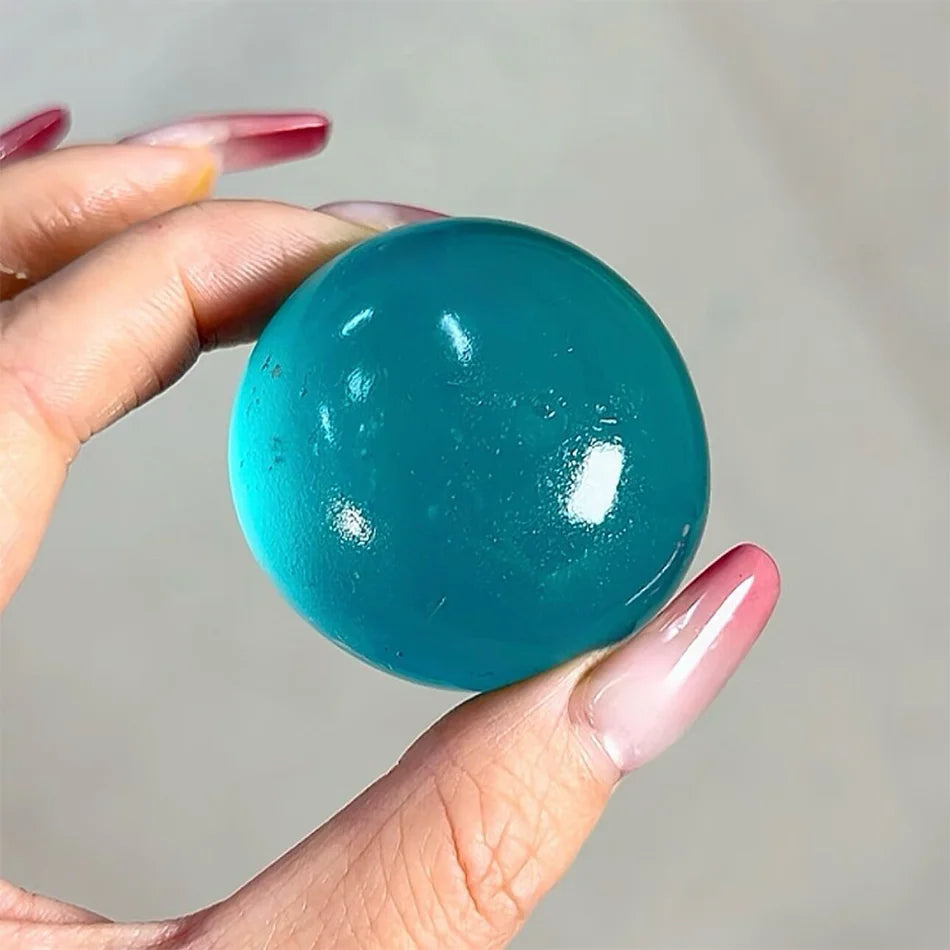 1pc Blue Maltose Sensory Decor, Slow Rebound Stress Relief for Desk, Transparent Squishy Art Piece for Adults Home Decor