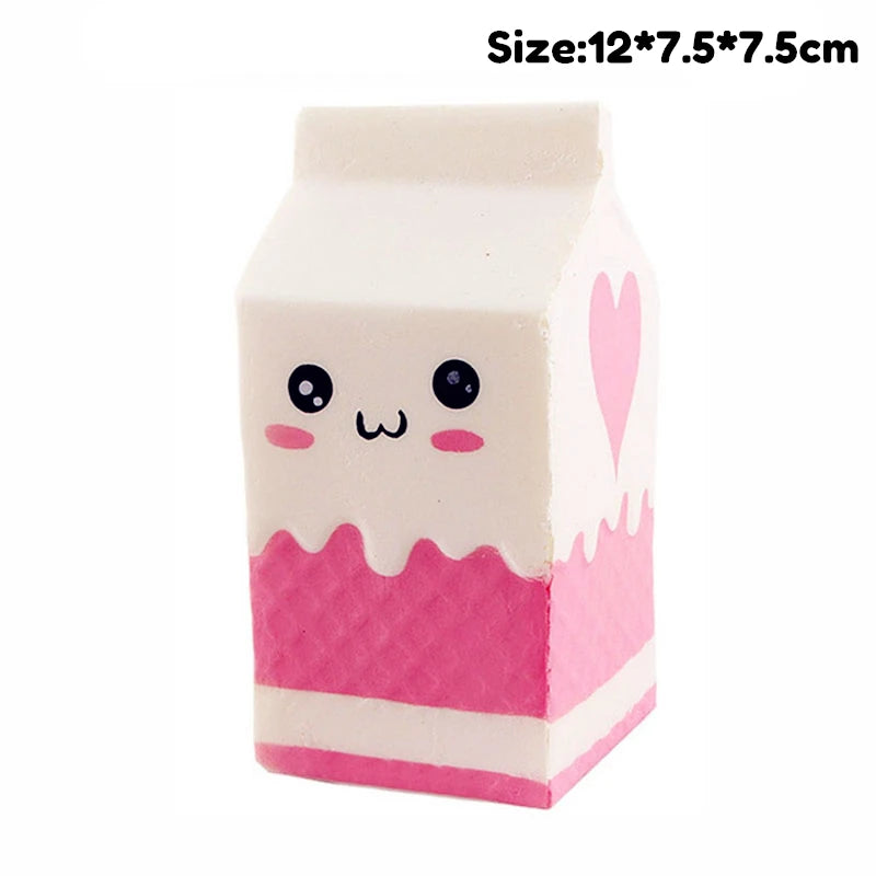 Jumbo Milk Carton Squishy PU Simulation Series Toys Slow Boost Cream Scented Soft Squeeze Toy Anti stress for Kid Gift