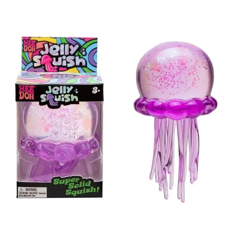 Trending Nee Doh Jellyfish & Cube Squish Toy, Soft Jelly Squeeze Stress Relief Fidget Toy, Sensory NeeDoh for Kids & Adults