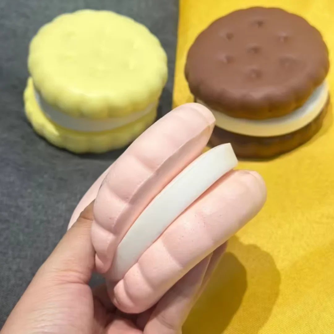 Squishy Simulated Cake Squeeze Toy Stress Relief Slow Rising Sensory Fidget for Anxiety ADHD Autism Gifts Adults ASMR Fun