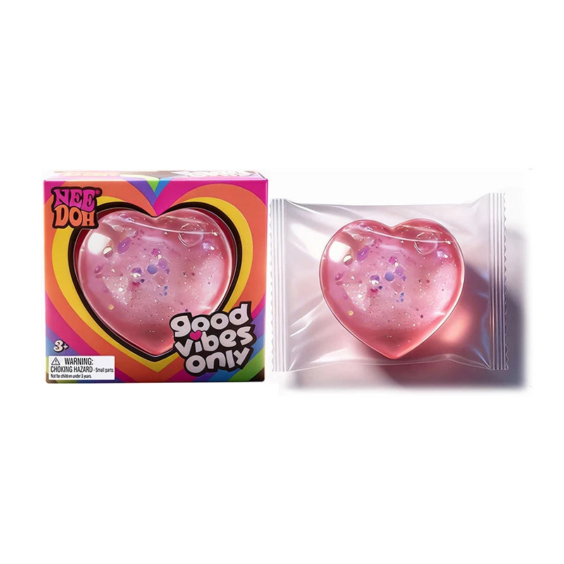 2026 Needoh Good Vibes Only Heart-Shaped Squishy Slow Rising Stress ReliefSqueeze Anxiety Fidget For Kids Adults