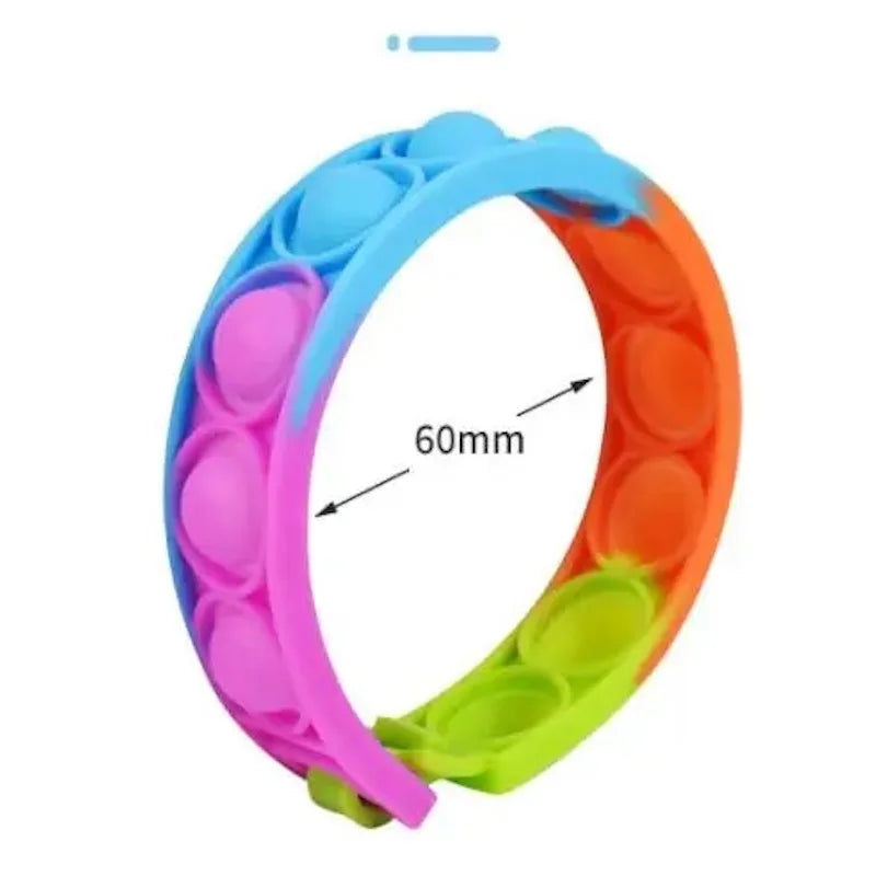 Popite Squeeze Bubble Bracelet Push Bubbles Relieve Fatigue Depression Silicone Bracelet Stress Relieve Fidget Toy relax pop