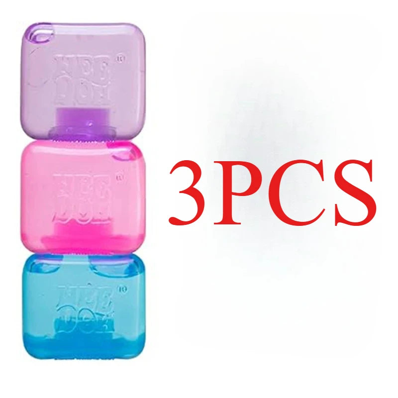 New Trending NeeDoh Jellyfish & Cube Squish Toy, Soft Jelly Squeeze Stress Relief Fidget Toy, Sensory NeeDoh for Kids & Adults