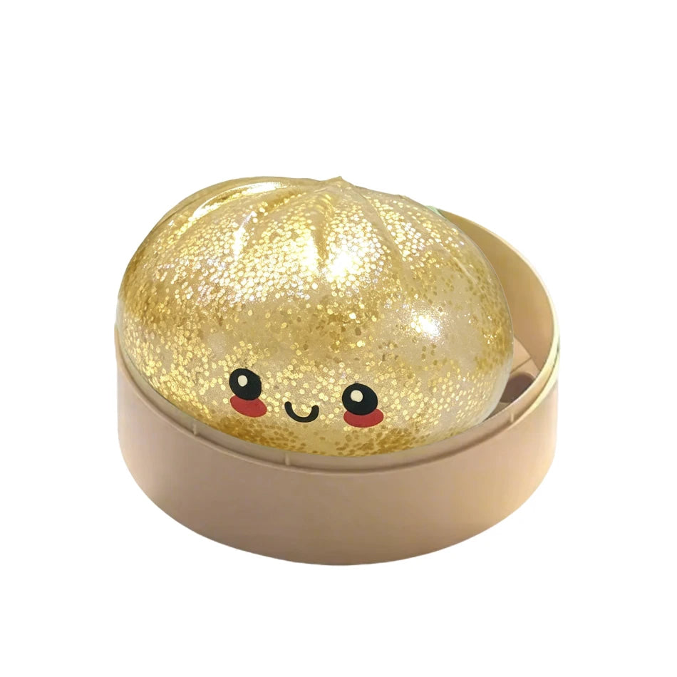 11 Styles Realistic Giant Dumpling Squeeze Toy With Bamboo Steamer Soft Dough Ball Decompression Fidget Toy Funny Creative Gift
