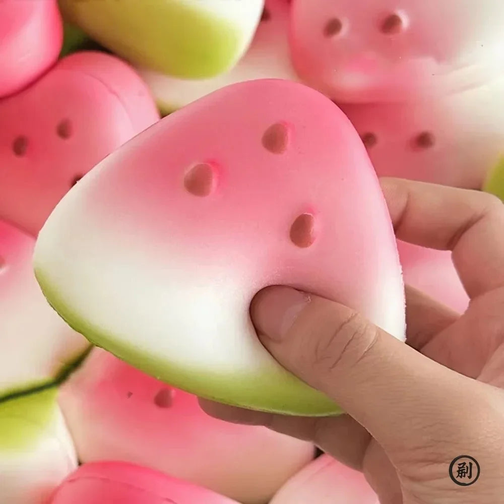 Cute Watermelon Squishy Fidget Adult Slow Rebound Decompression Toy Anti-Stress Slow Rising Fruit Soft Stress Relief Squeeze Toy