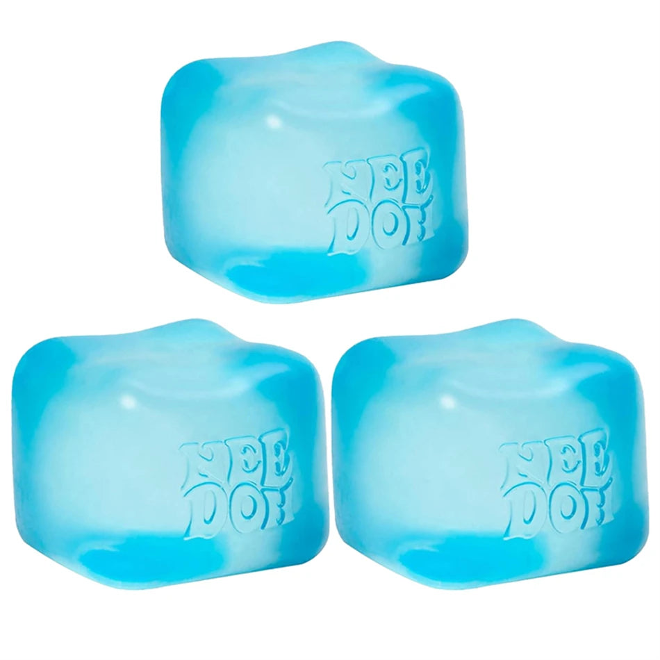 New Needoh Nice Cube Sensory Stress Reliever Fidget Tool for Anxiety Focus Desk Sensory Cube for Adults Kids Cube Squishy Toy