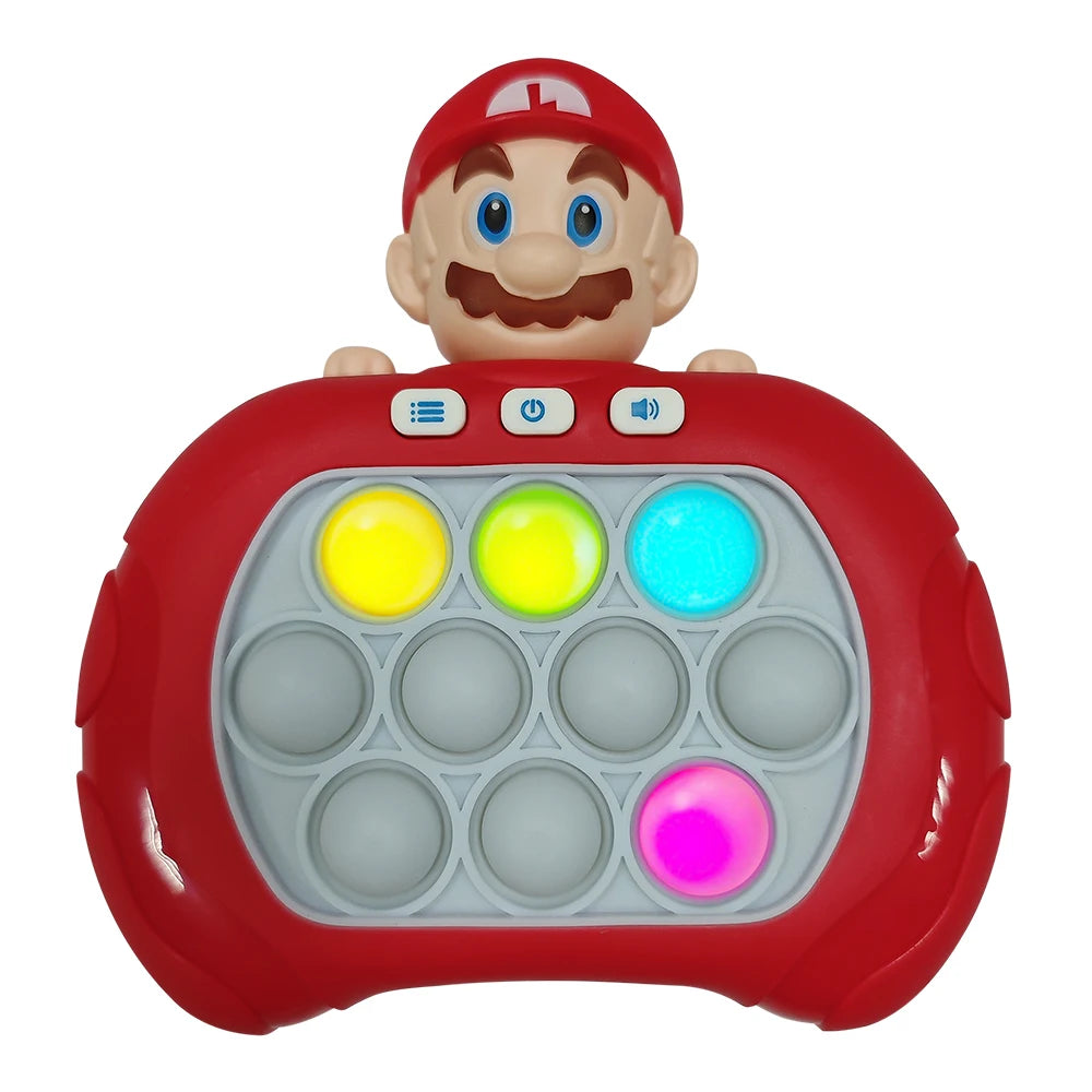 2027New Quick Push Game Pop Up Fidget Bubble Electronic Pop it Pro Game Light AntiStress Toys For Adult Kids Gift With Box