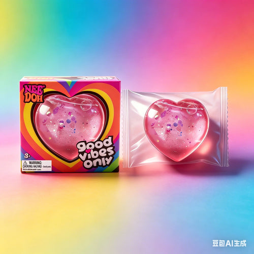 2026 Needoh Good Vibes Only Heart-Shaped Squishy Slow Rising Stress ReliefSqueeze Anxiety Fidget For Kids Adults