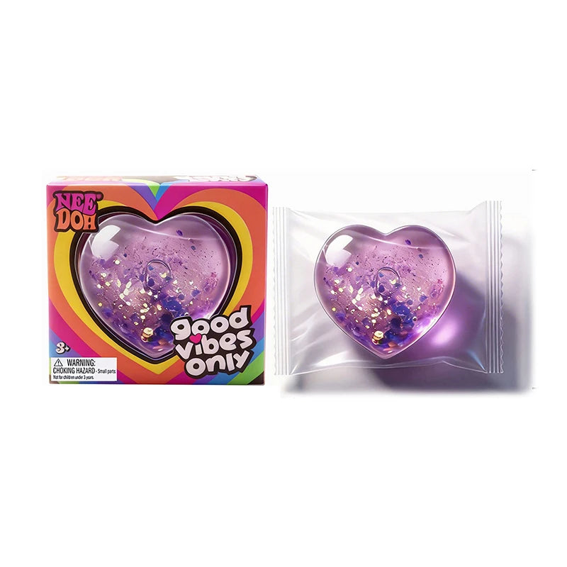2026 Needoh Good Vibes Only Heart-Shaped Squishy Slow Rising Stress ReliefSqueeze Anxiety Fidget For Kids Adults