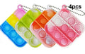 30Pcs Mini Pop Keychain It Fidget Toy Bag Children's Classroom Prizes Carnival Birthday Gift Bag Stuffing Year-end Student Gifts