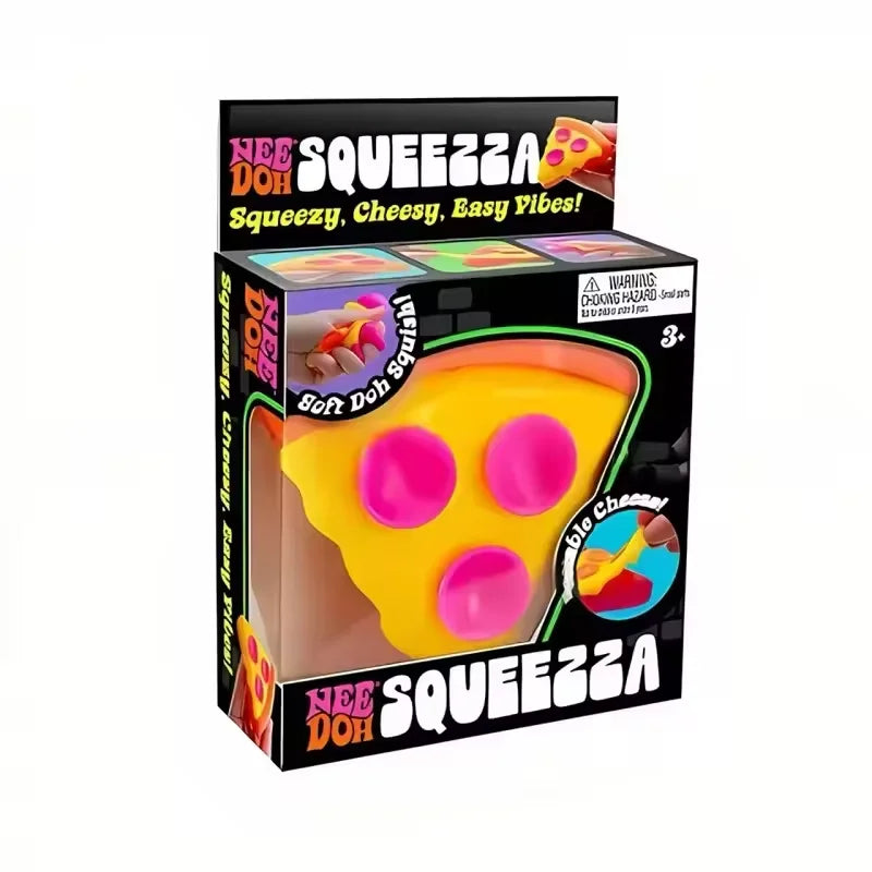 Needoh pizza Stress Relief Squishy Cube Sensory Fidget Cube Anti-Anxiety Squeeze Object For Focus ADHD blind box gifts