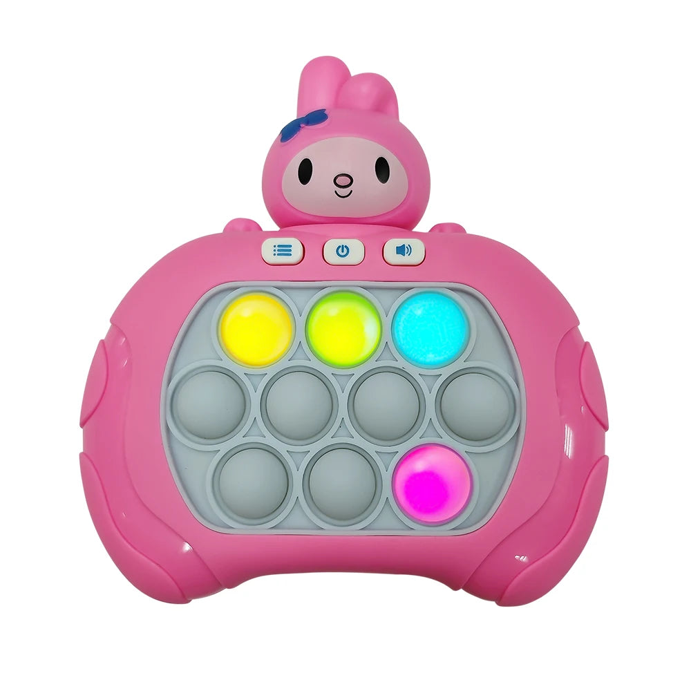 2027New Quick Push Game Pop Up Fidget Bubble Electronic Pop it Pro Game Light AntiStress Toys For Adult Kids Gift With Box