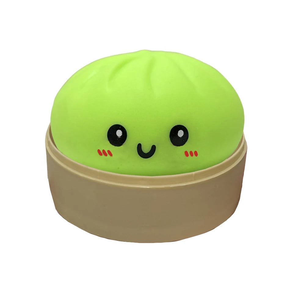 11 Styles Realistic Giant Dumpling Squeeze Toy With Bamboo Steamer Soft Dough Ball Decompression Fidget Toy Funny Creative Gift