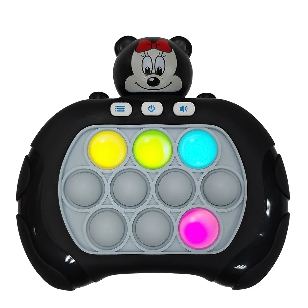 2027New Quick Push Game Pop Up Fidget Bubble Electronic Pop it Pro Game Light AntiStress Toys For Adult Kids Gift With Box
