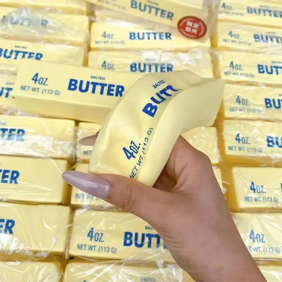 Butter Squishy Soft Slow Rising Squeeze Toys Butter Stick Squishy Fidget Toys Stress Balls Squishies for Office Desk Toys Gifts