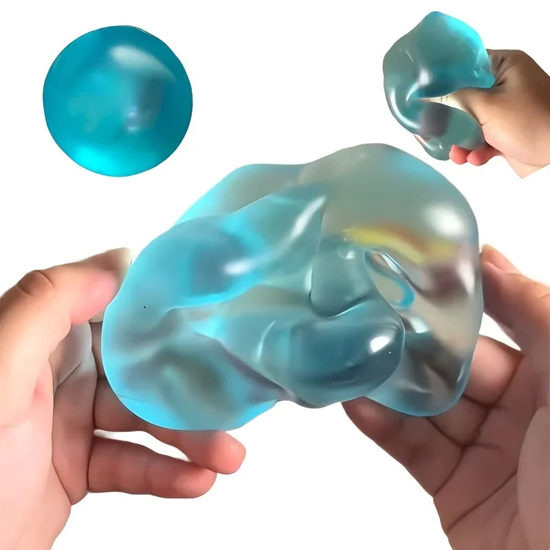1pc Blue Maltose Sensory Decor, Slow Rebound Stress Relief for Desk, Transparent Squishy Art Piece for Adults Home Decor