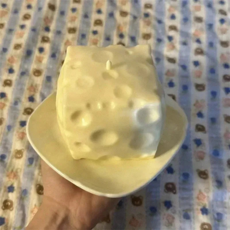 Jumbo Cheese Cube Stress Ball Big Cheese Shapeable Squeeze Ball Non-Bounce Fidget Toy Sensory Anti-Stress Festival Gift