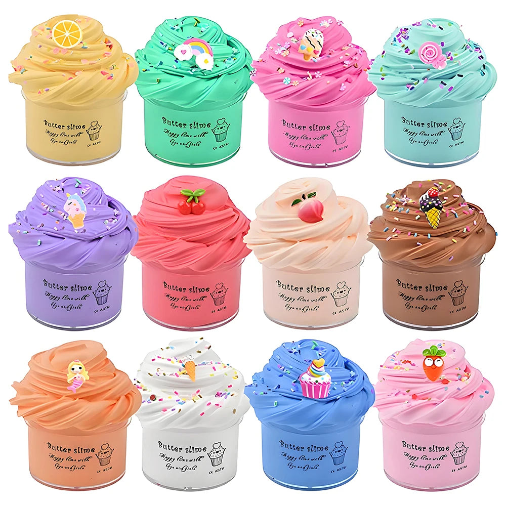Butter Slime Fluffy Slimes Plasticine Making Kids Toy Putty Snail Toy Kids Slime Cream Cloud Plasticine Gifts Toys for Children