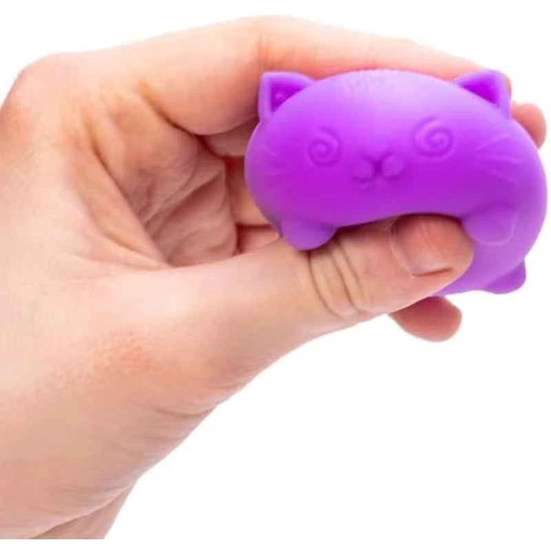 NEEDOH Cute Cat Squishy Toys Slow Rise Stress Relief Ball Sensory Fidget Toys for Adult Kids Anti-Anxiety Sensory Toys