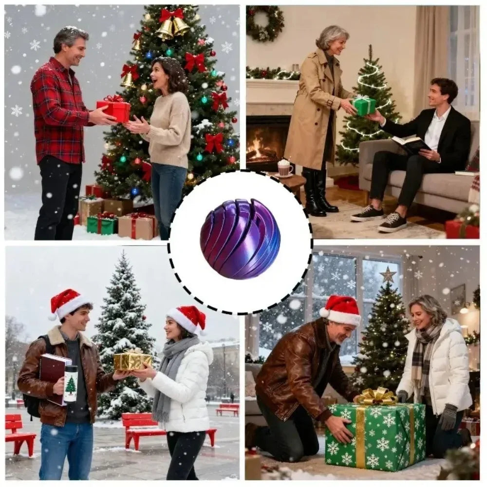 Slime Ball Fidget Toy 3D Printed Twistsphere Fidget Toy Gear Liquid Flow Ball With Rotating Design Anxiety Relief Toys
