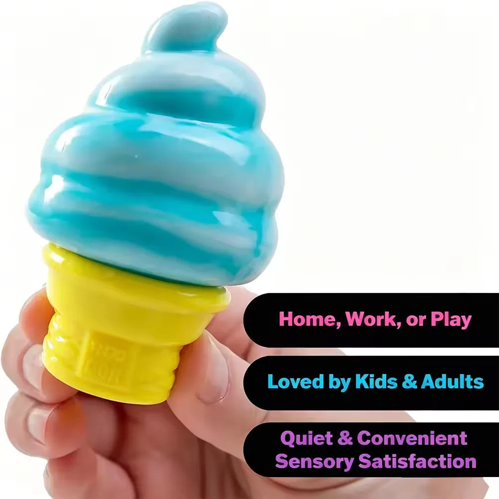 NEE-DOH Ice Cream Shaped Decompression Needoh Nice Cream Cone Surprise Stress Relief Squeeze Party Gifts Ornaments 2026 New