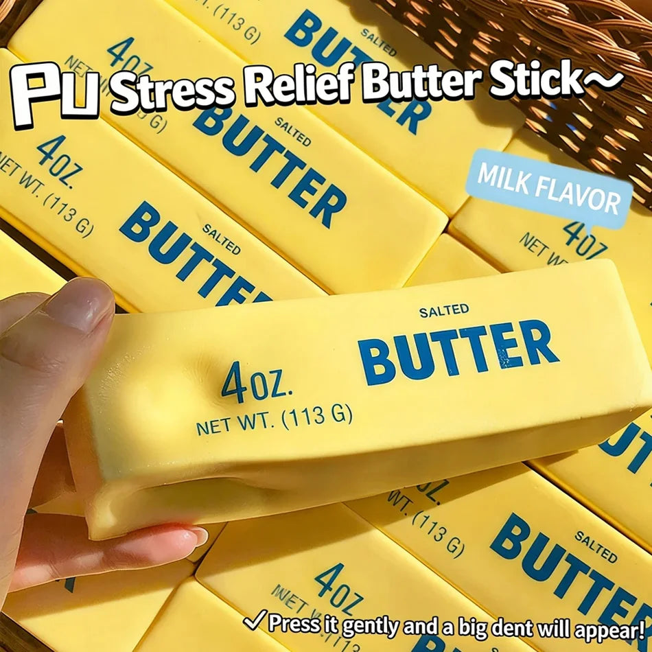 Butter Squishy Soft Slow Rising Squeeze Toys Butter Stick Squishy Fidget Toys Stress Balls Squishies for Office Desk Toys Gifts
